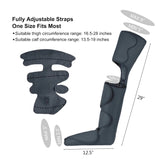 Vayu Leg Air Compression Massager Heated for Foot and Calf Thigh Circulation with Handheld Controller 2 Modes 3 Intensities