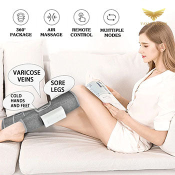 VAYU Wireless Air Compression Leg Massager Rechargeable Completely Wrapped Relieve Calf Muscle Fatigue Massage Relaxation