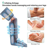Vayu Leg Air Compression Massager Heated for Foot and Calf Thigh Circulation with Handheld Controller 2 Modes 3 Intensities