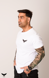 VAYU DESIGN Premium longline curved hem T-Shirt