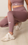 VAYU AFFIRM,MID SEAMLESS SPORTS LEGGINGS SINGLE - GRAY | PINK | COFFEE BROWN