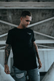 VAYU DESIGN Premium longline curved hem T-Shirt