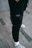 Boyfriend multi pocket raw cargo pants